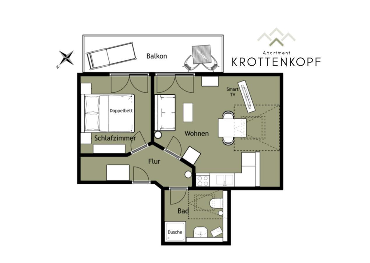 Das Bergquartier - Ferienwohnung Krottenkopf Oberau  Extérieur photo